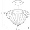Progress Lighting Melon Collection 2-Light Semi-Flush Mount, Brushed Nickel, Etched Glass Shade - 2 of 2