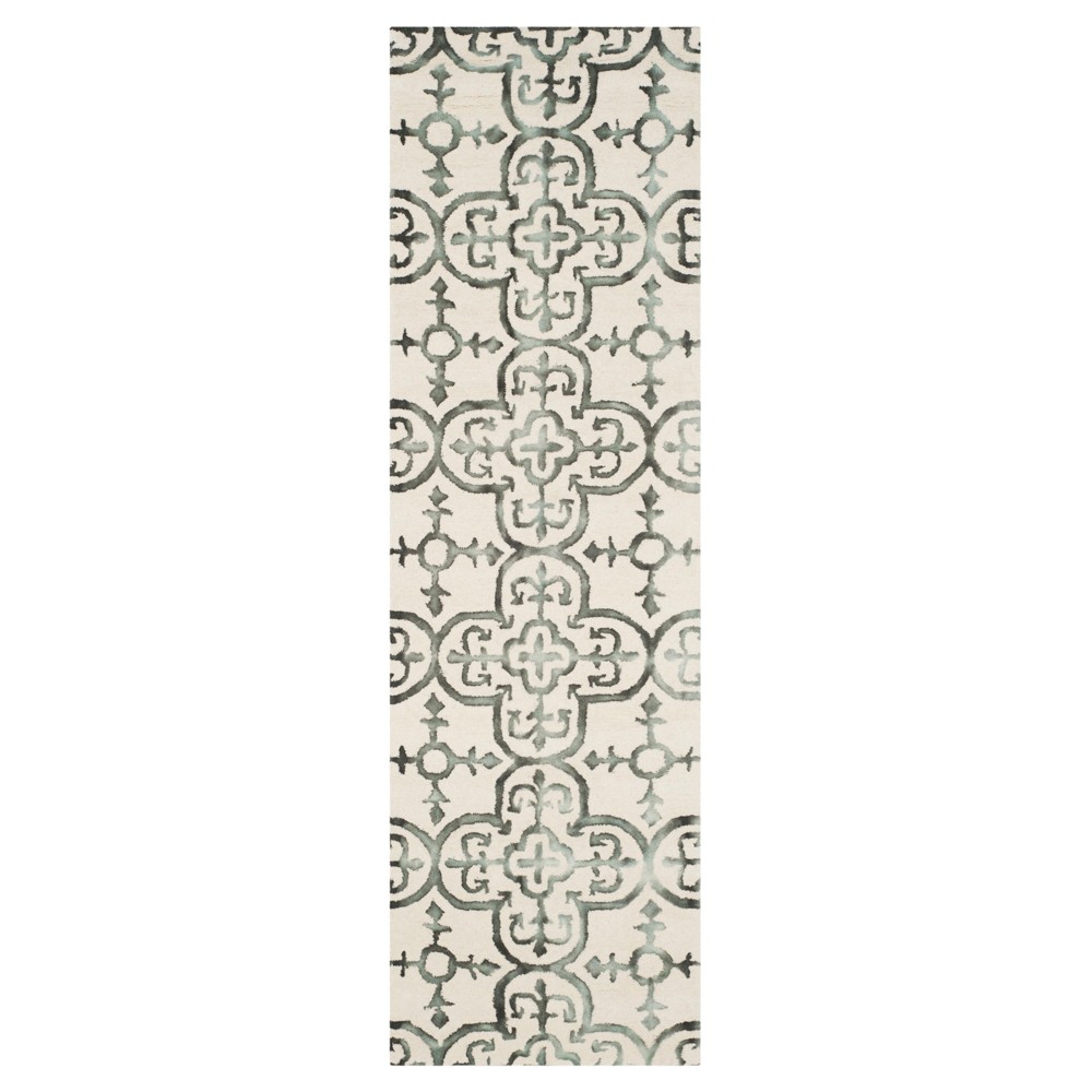 2'3inx10' Runner Bardaric Ivory/Charcoal - Safavieh