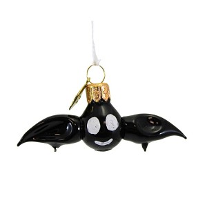 Morawski 1.0 Inch Mini Black Bat Ornament Halloween Small Size Tree Ornaments - 1 of 3