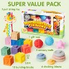 Joyfy Montessori Toys for Baby 0-3-6-12 Months, 4-in-1 Food-Grade Sensory Toys, Infant Stacking Circles Teether, Learning Gifts for Baby Girls Boys - 2 of 4