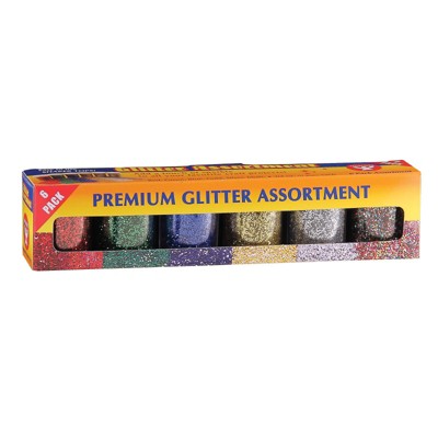 Hygloss Glitter Assortment, 3/4 oz., Pack of 6 (Pack of 2)