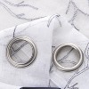 RT Designers Collection Lucia Embroidery Doily Grommet Sheer Curtain Panel Pair Silver - 4 of 4