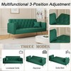QingMoon 71" Convertible Loveseat Sofa, Velvet Couch Bed, Folding Recliner with Golden Metal Legs and Pillows for Living Room, Office - 3 of 4