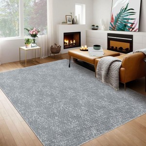 GAOMON Washable Area Rug Modern Solid Area Rug Non Slip Rug Low Pile Rugs Soft Foldable Indoor Carpet for Living Room Bedroom - 1 of 4