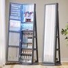 Fredees 360° Rotating 66'' Lockable Jewelry Armoire, Full Length Mirror, Large Floor Organizer with Back Shelves - 3 of 4