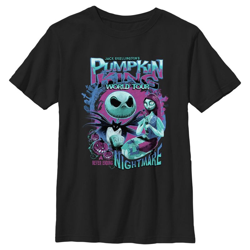 Boy's The Nightmare Before Christmas Jack Skellington's World Tour T-Shirt, 1 of 6