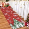 Christmas Area Rugs, Washable Non-Slip Snowflakes Snowscape Carpet, Soft Low Pile Foldable Stain Resistant for Bedroom, Home - 4 of 4