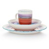 Gibson Home Richvale 12 Piece Round Durastone Dinnerware Set in Red - 2 of 4