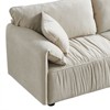 NicBex Couches for Living Room 3 Fold Sofa Velvet linen fabric Convertible Futon Couch Sleeper Sofabed Pull Out Couch Bed - 3 of 4