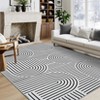 Modern Abstract Rug Washable Rug Non Slip, Low Pile Thin Foldable Mat - 3 of 4
