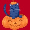 Men's Design By Humans Halloween Cat In A Pumpkin By wubbadub T-Shirt - 2 of 4