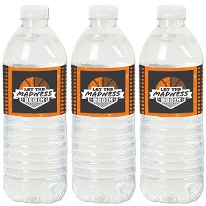 Big Dot of Happiness Basketball - Let the Madness Begin - College Basketball Party Water Bottle Sticker Labels - Set of 20 - 1 of 4