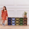 ECR4Kids Streamline 15 Cubby Tray Cabinet with 15 Scoop Front Storage Bins, 3x5, Natural - 4 of 4