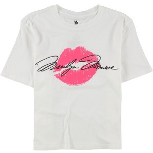 Junk Food Womens Cropped Marilyn Kiss Graphic T-Shirt - 1 of 2