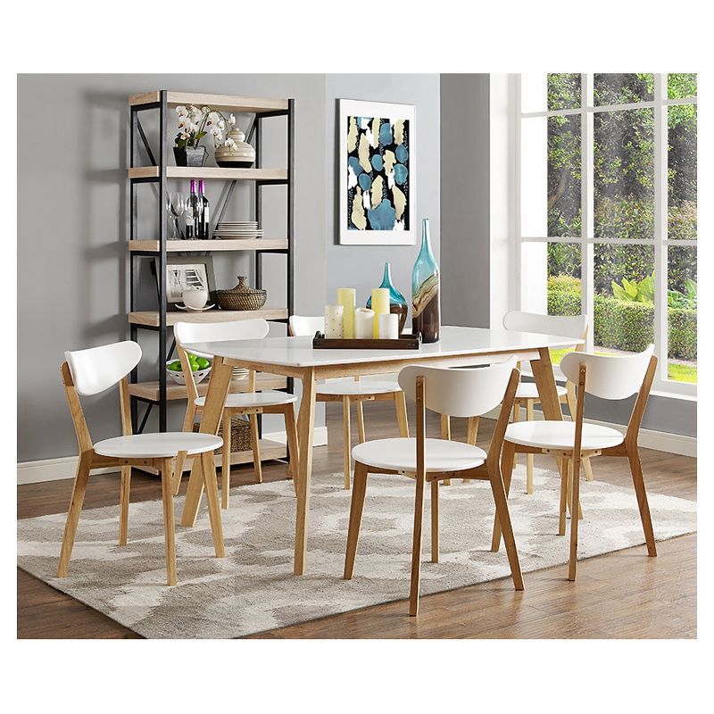 59&#34; Retro Modern Wood Kitchen Dining Table - Saracina Home, 5 of 11