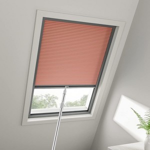Cordless Skylight Shades Light Filtering (Red, 12-51 Wide and 12-74 High) - 1 of 3
