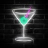 Xtreme Lit 10.16" x 15.35" Martini Glass LED Neon Sign, Plastic Hanging Wall Art - 3 of 4