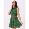 INSPIRE CHIC Women's Floral Sleeveless Half Placket Mini Belted Summer Dress - 2 of 4