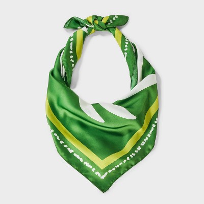 Women's Palm Tree Pattern Scarf - A New Day™ Green