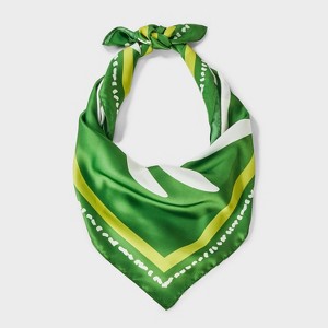 Women's Palm Tree Pattern Scarf - A New Day™ Green - 1 of 3