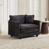 Modern Sectional Sofa Upholstered Cloud Sofa with Comfy Double Layer Upholstered Seat Cushion, Green/Black/Blue/Beige - ModernLuxe - 2 of 4