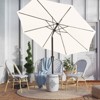 Hyleory 9' Beige 8 ribs Sunbrella,Hyleory Tilt Market Patio Umbrella with Oval Ribs Iron Pole, Sturdy and Adjustable - 3 of 4