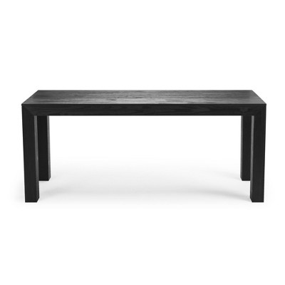Plank+Beam 72" Black Wirebrush Solid Wood Dining Table