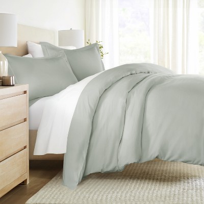 3 Piece Brushed Cotton Duvet Cover Set - Washed for Extra Softness - 100% Long Staple Sateen Weave Cotton - Becky Cameron