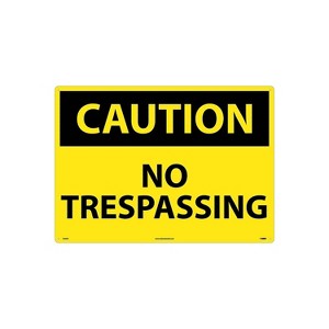 National Marker No Trespassing 20X28 .040 Aluminum Caution Sign C566AD - 1 of 1