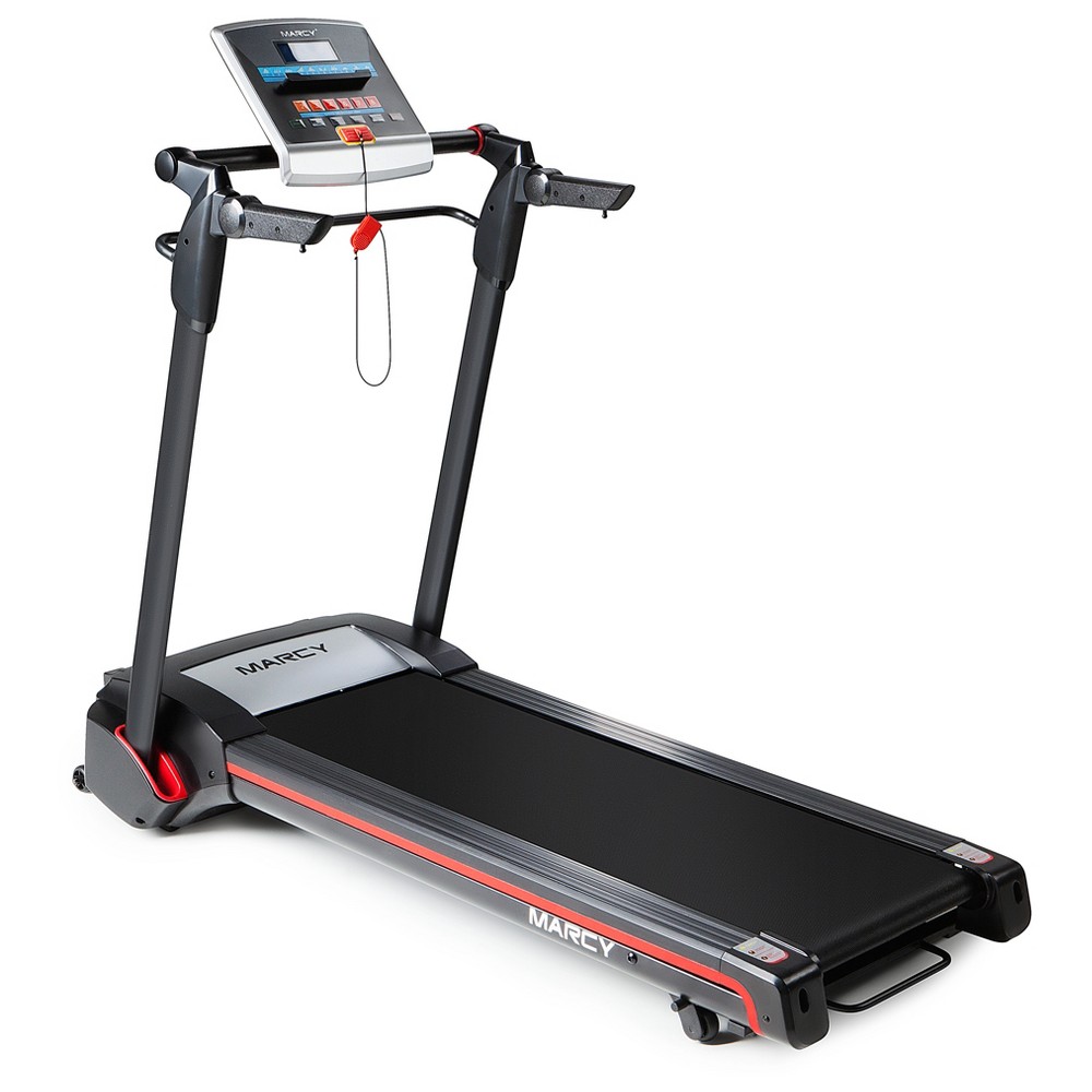 Marcy Folding Electric Treadmill With LCD Display and Adjustable Handles