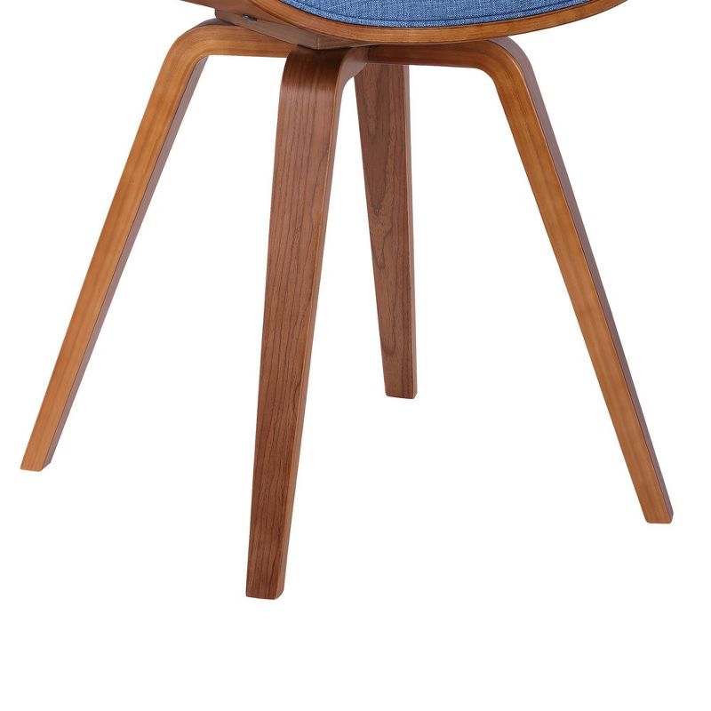 Graz Modern Chair Blue/Walnut - Armen Living, 6 of 8