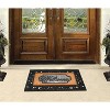 A1HC Natural Coir and Rubber Black Floral Border 18"x30" Welcome Doormat - 2 of 4