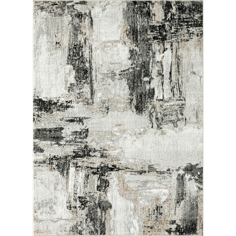 Luxe Weavers Distressed Abstract Area Rug, Non-Shedding Carpet, 3 of 13