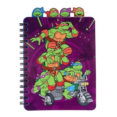Inkology, LLC Teenage Mutant Ninja Turtles 4-Tab Spiral Notebook With 160 Dotted Sheets