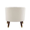 Velvet Sofa Chair Armchair Wingback Chair with Wooden Legs, Upholstered Barrel Accent Chair for Living Room, Home Office -Christopher Knight Home - 4 of 4