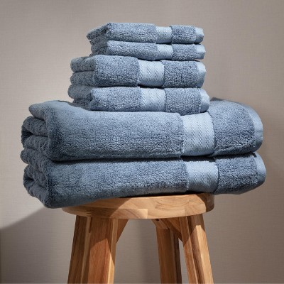 Fabdreams 6-Piece Certified Organic Cotton Bath Towel Set