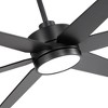Airsurfer 72" Matte Black LED Ceiling Fan with Remote, 6-Speed Reversible Motor, 3-Color Light & Memory Function - 4 of 4