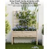 COZONY 65" Elevated Wooden Raised Garden Bed, w/Trellis & Stand, Large Outdoor Planter Box w/Waterproof Liner - 4 of 4