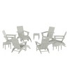 WestinTrends Ashore Modern HDPE Outdoor Patio Folding Adirondack Chair (12-Piece Set) - 3 of 4