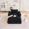 Multi-Use Corduroy Recliner Sofa Chair with Armrests, Supportive Backrest and Plush Cushion for Small Spaces, Living Room or Bedroom–The Pop Home - 2 of 4