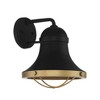 Savoy House Belmont 1 - Light Wall Light in  Textured Black/Warm Brass - 4 of 4