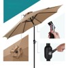 VisioGear Patio Umbrellas, Outdoor Umbrella with Push Button Tilt and Crank, Market Umbrella with 8 Ribs, Beige, 108"*96.21"*108" - 3 of 4