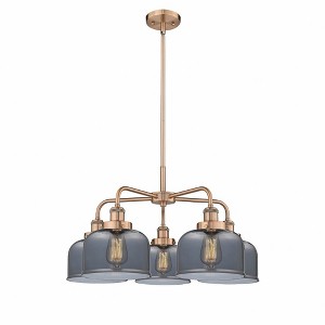 Bell - 5 Light Stem Hung Chandelier In Art Deco Style-14.75 Inches Tall and 26 Inches Wide - 1 of 1