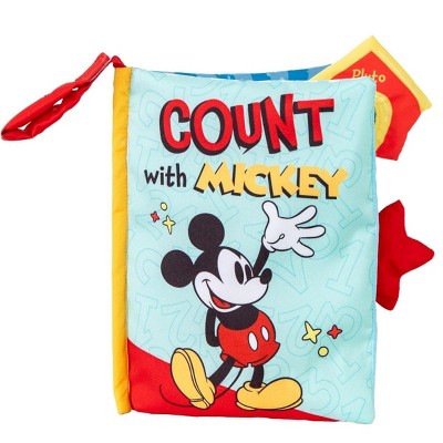 Disney Baby Mickey Mouse Count with Mickey 7" Inch Soft Activity Book Toy