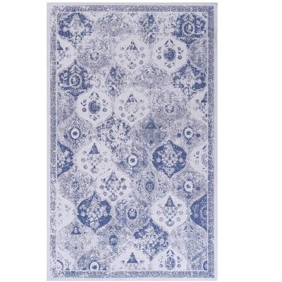LunaLulinlk Blue Washable Rug 5x8 Area Rug