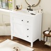 TIRAMISUBEST 30 Inch Bathroom Vanity with Ceramic Sink, Black Bathroom with 3 Drawers - 3 of 4