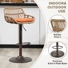 Kumasinova Modern Set of 2 Rattan Counter Height Bar Stools, 360° Swivel Bar Stools, Adjustable Counter Height Chairs with Footrest for Kitchen - 3 of 4