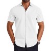 COOFANDY Mens Button Down Shirts Short Sleeve Casual Shirt Summer Untucked Dress Shirts - 2 of 4