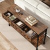 Entryway Console Table, 4 Tier Industrial Metal Sofa Table, Behind Couch Table, Farmhouse Hallway Table - 4 of 4