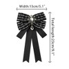 INSPIRE CHIC Women's Ribbon Bow Brooch Tweed Plaid Tie Pin Alloy Rhinestone Suitable for Uniforms - 2 of 4